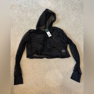 Wild Fable Sheer Black Mesh Top